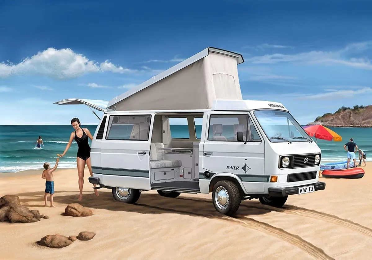 Revell 07344 Volkswagen T3 Camper Modelbouwpakket 1:25 - Multi