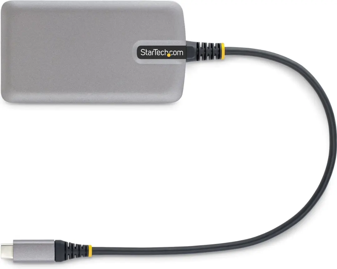 Startech 3-poorts USB-C Hub met Ethernet 5Gbps - Zwart-Grijs - afbeelding 2 van 6