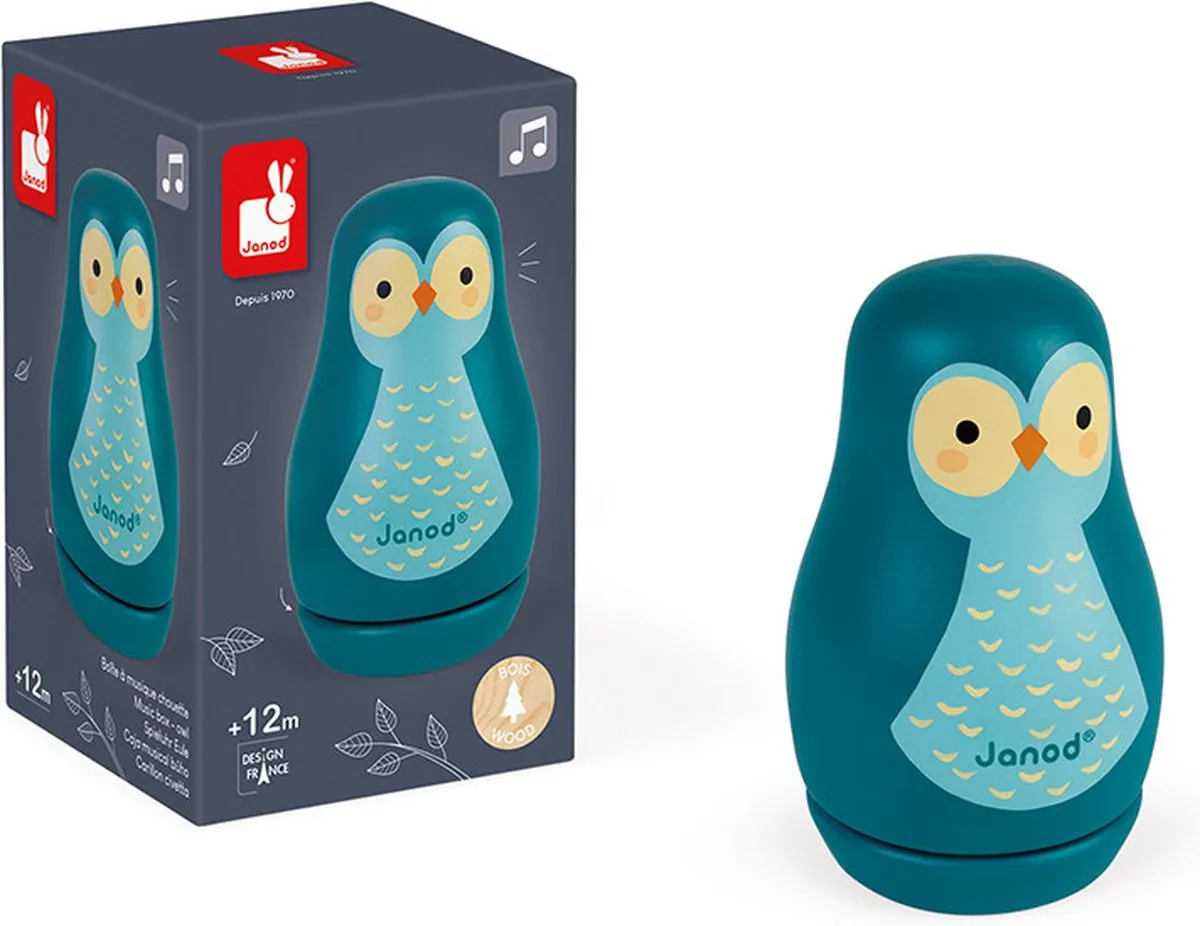 Janod Houten Muziekdoos Uil - The Sorcerer's Apprentice
