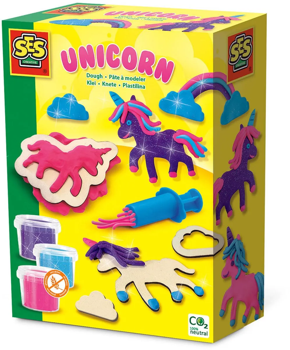 SES Creative Unicorn Neon Glitter Klei Set - 1 Stuks