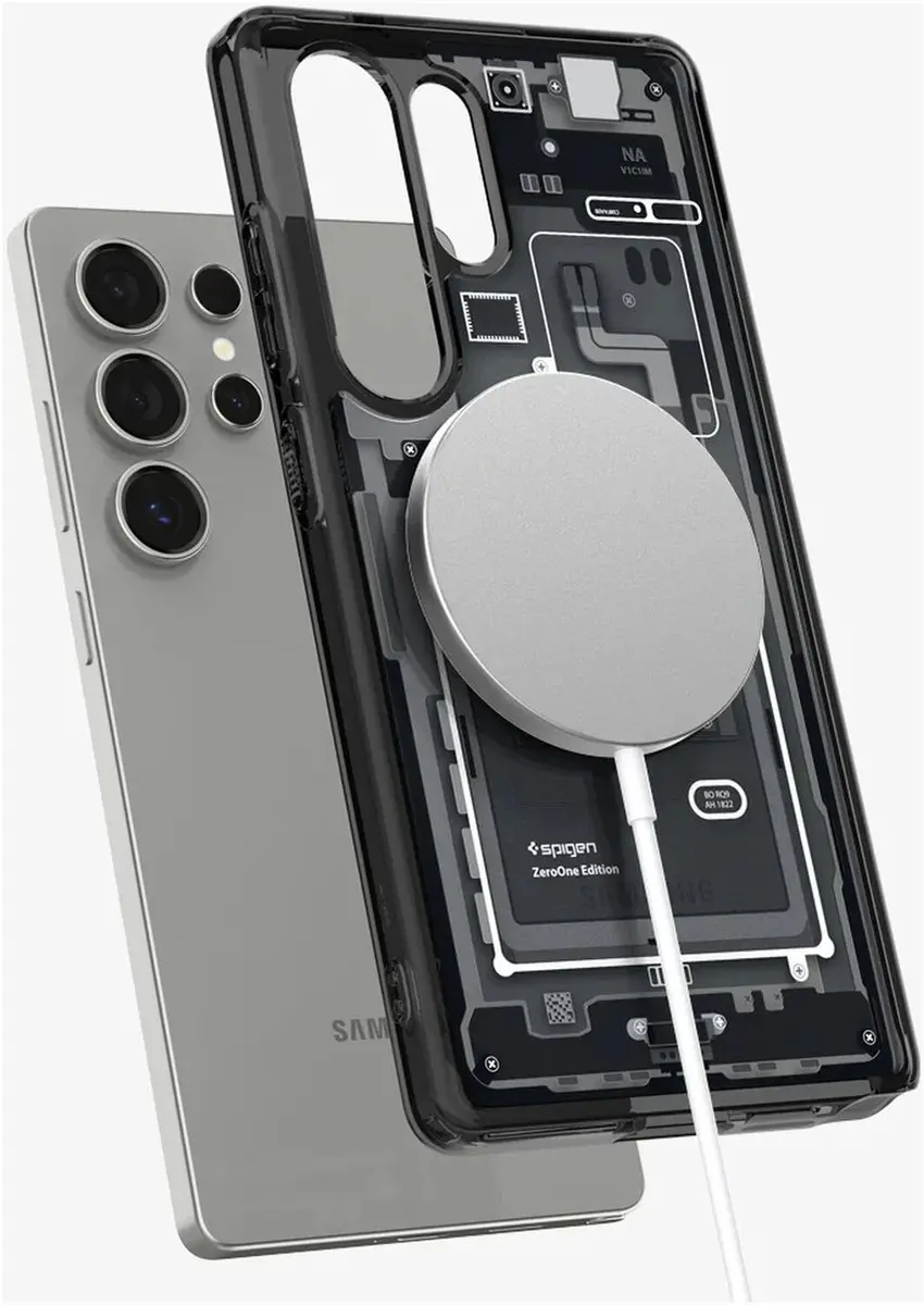 Spigen Ultra Hybrid MagFit Hoesje - Samsung Galaxy S25 Ultra - Zwart - afbeelding 6 van 6