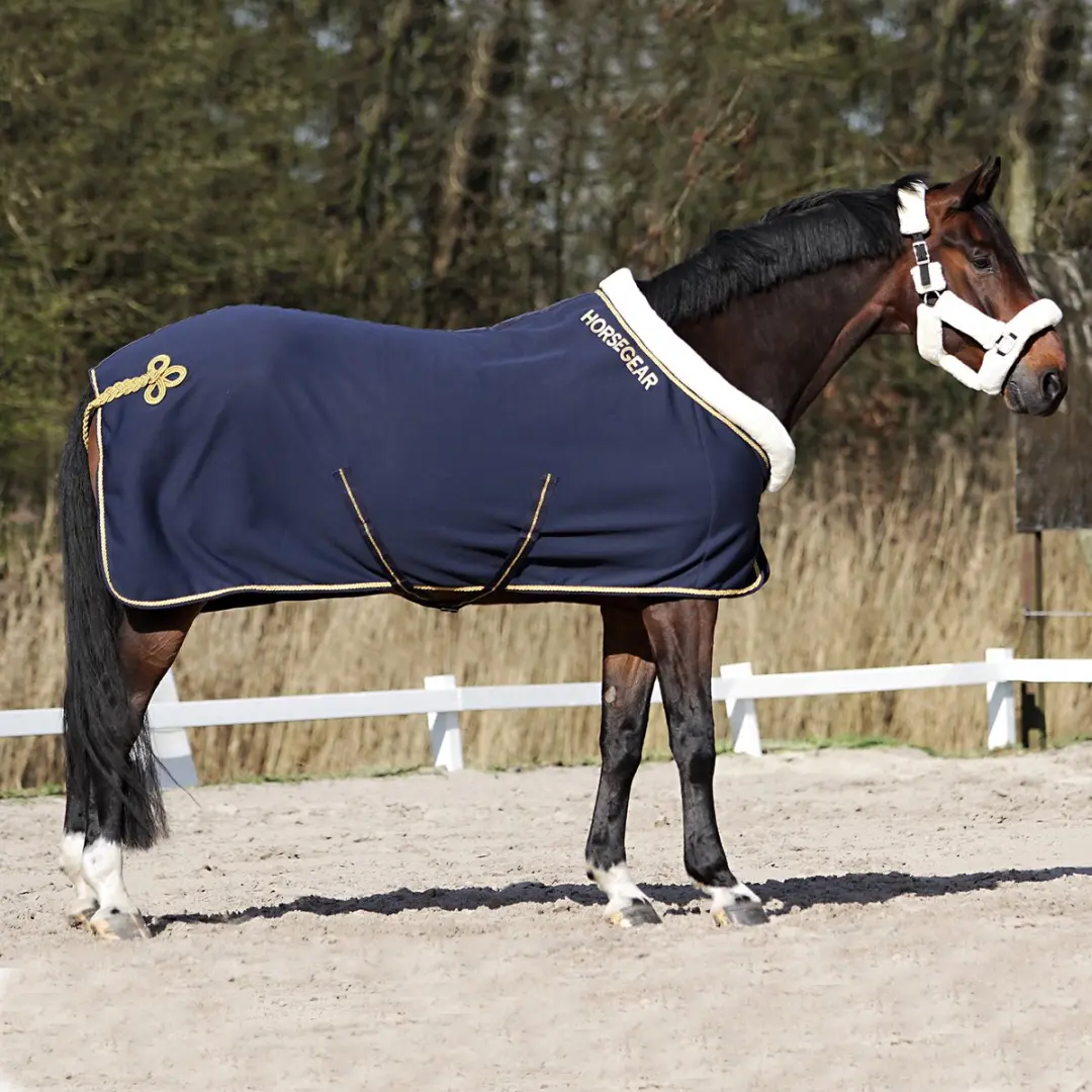 Horsegear Lyx Zweetdeken 130/175cm - Donkerblauw