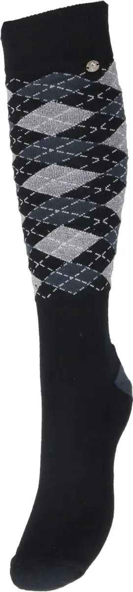 Epplejeck Ejsquare Lurex Sokken - 2 Stuks - Zwart/donkergrijs