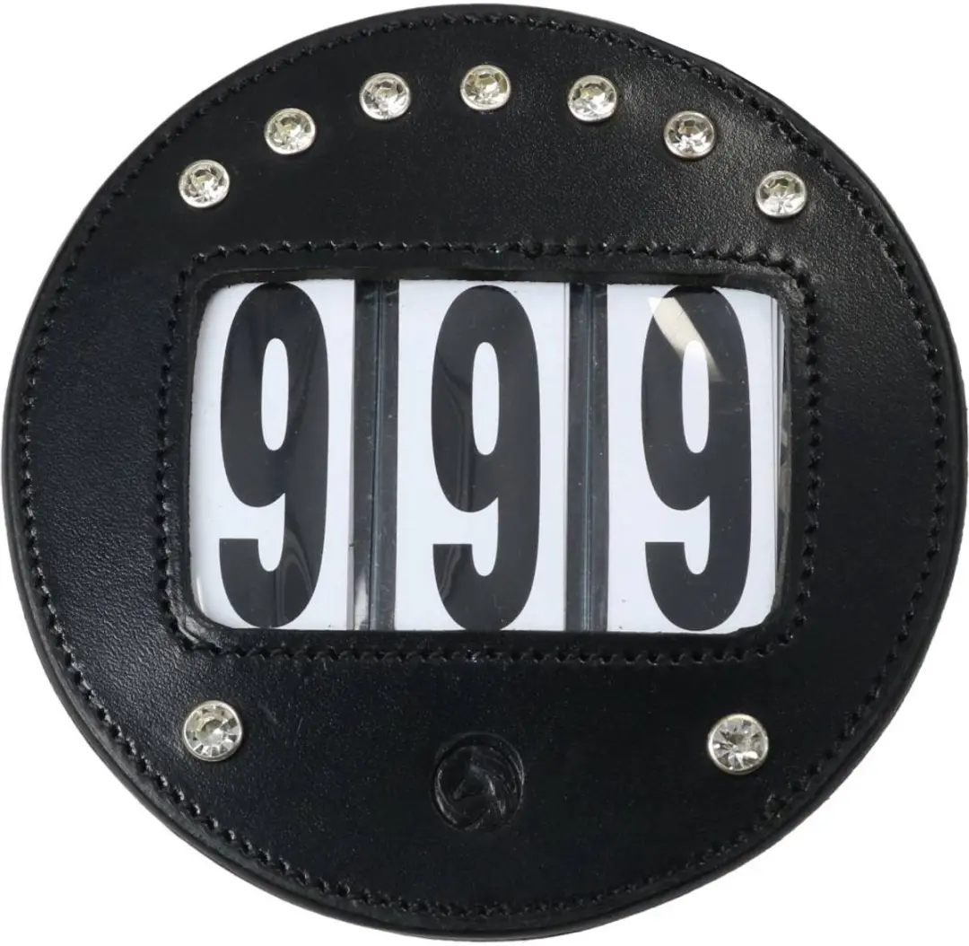 Horsegear Nummerhouder Horsegear Hgrond Strass Zwart-zilver
