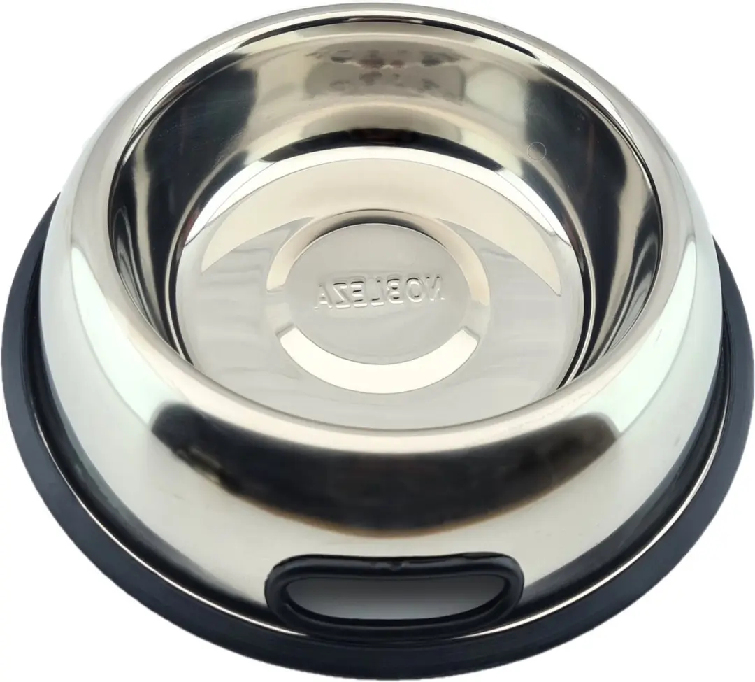 Nobleza Hondenvoerbak RVS - Maat S - Ø22,5cm - Zwart/Zilver