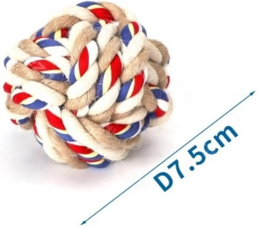 Nobleza Touwbal voor Honden - Kauw- en Apporteerbal 7,5cm