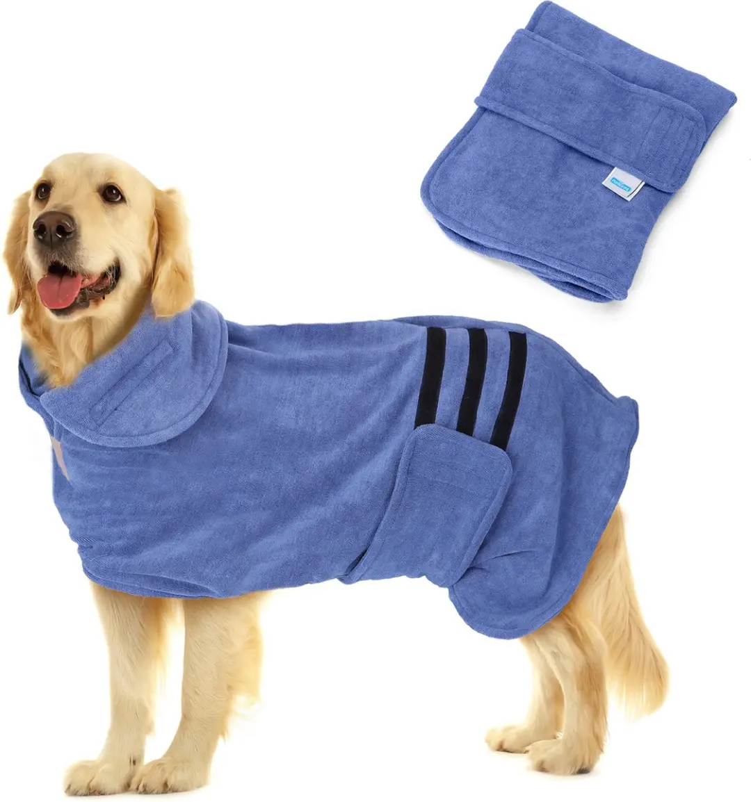 Nobleza Hondenbadjas XL - 75cm - Blauw - afbeelding 6 van 6