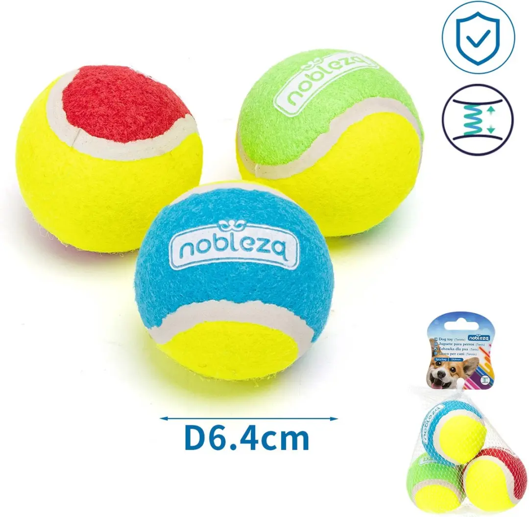 Nobleza Tennisballen Honden - 6,4 cm - 3 Stuks