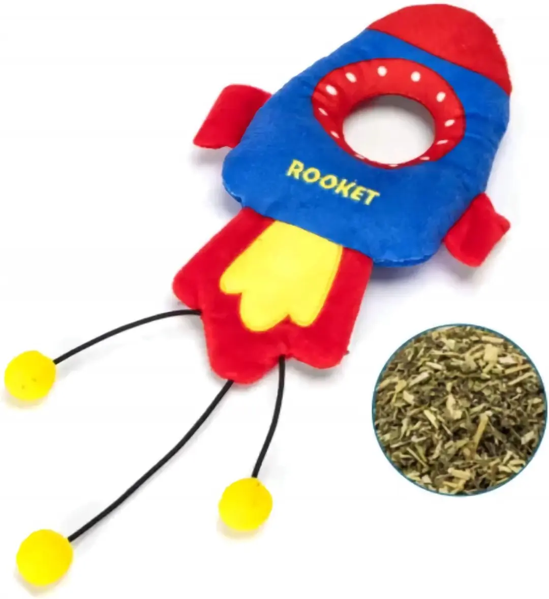Nobleza Kattenspeeltje Catnip - 30cm - Blauw/Rood/Geel