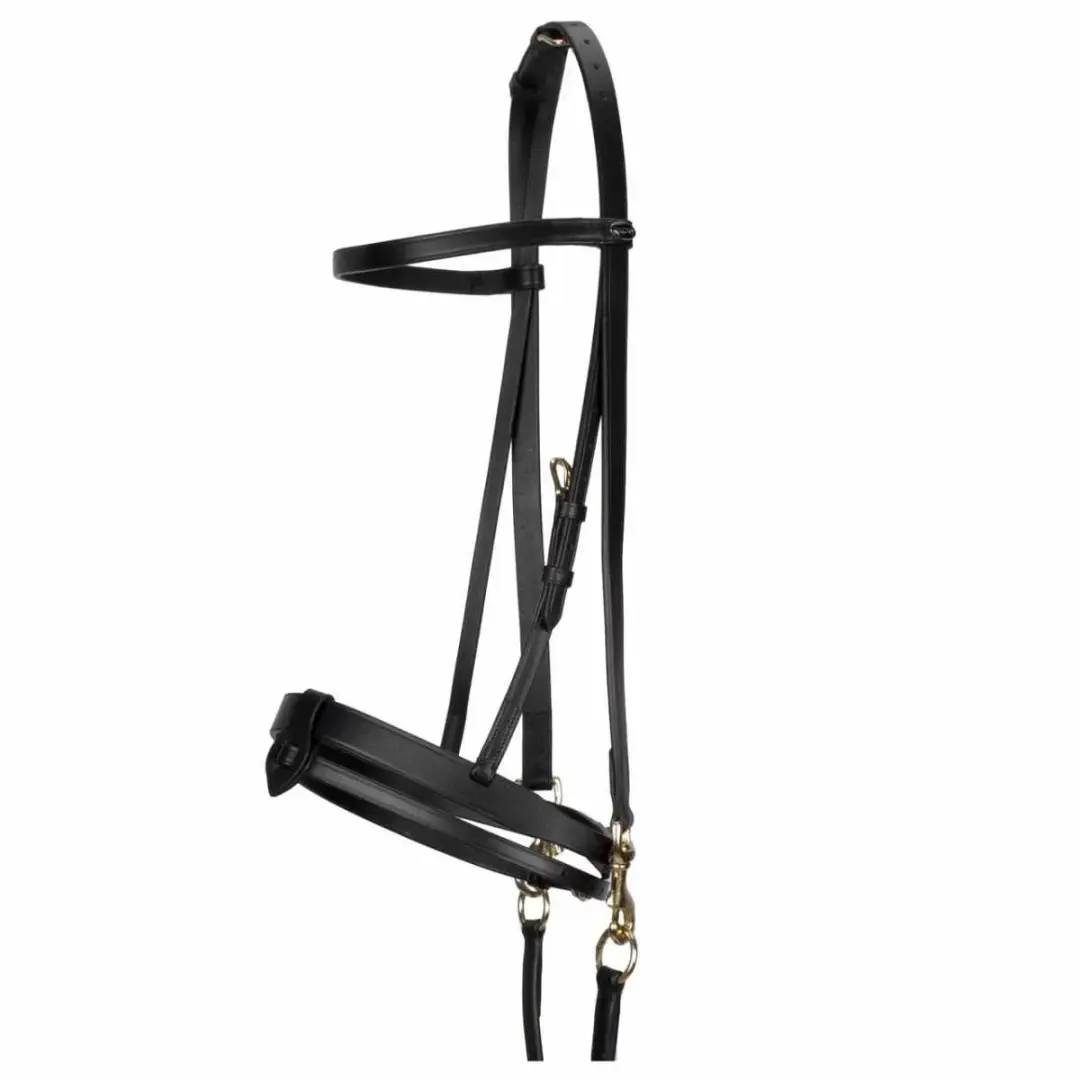 Pagony Trainingshoofdstel Cob - Zwart Leer