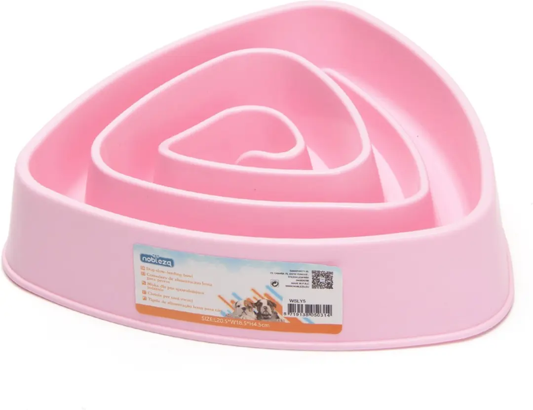 Nobleza Anti-Schrokbak Hond - Roze - Ø20cm