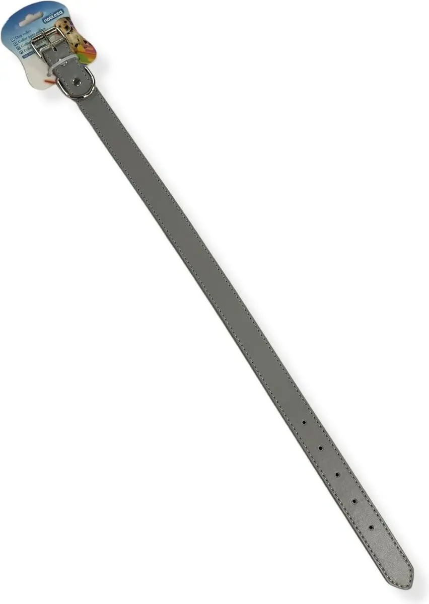Nobleza Hondenhalsband M - Verstelbaar 32-40cm - Grijs