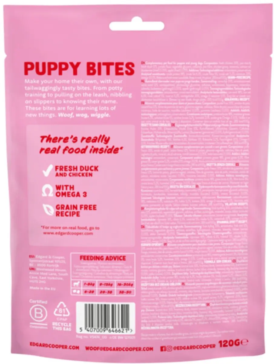 Edgard & Cooper Puppy Hondensnacks Eend 4x120g