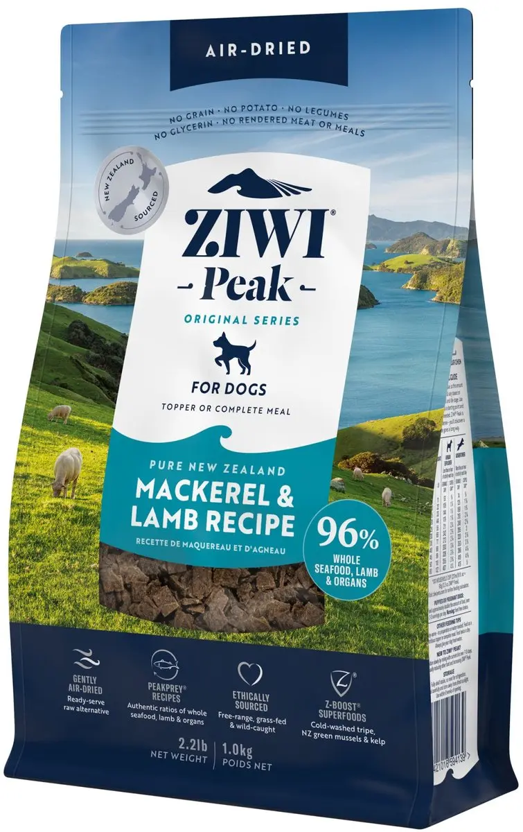 Ziwi Peak Air-Dried hondenvoeding Makreel & Lam 1 kg
