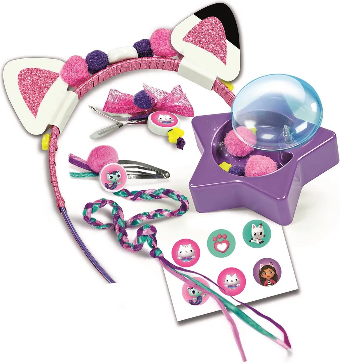Clementoni Gabby's Dollhouse Creatieve Haaraccessoires Set - Multicolor