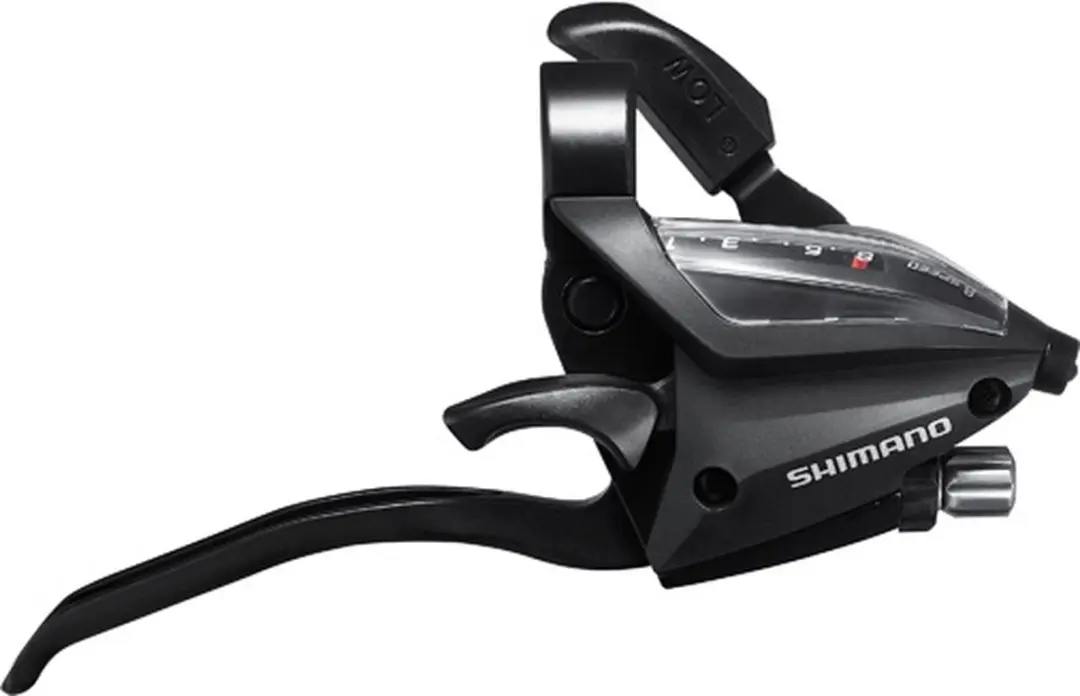 Shimano ST-EF500 Rem-schakelverstellerset 3x8s - 4-vingers V-brake - Zwart