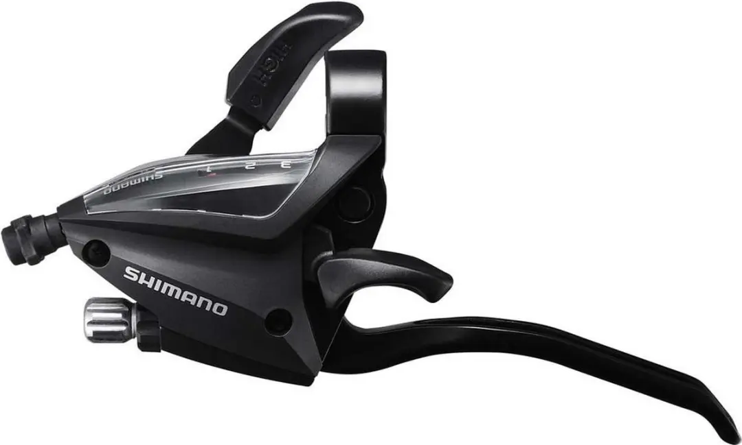 Shimano ST-EF500 Rem-schakelverstellerset 3x8s - 4-vingers V-brake - Zwart - afbeelding 6 van 6