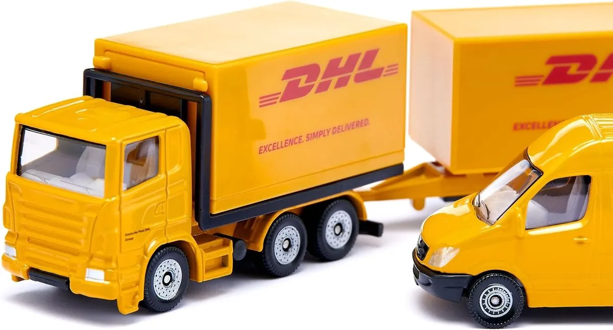 SIKU 6324 DHL Logistieke Set - 4-delig Geel
