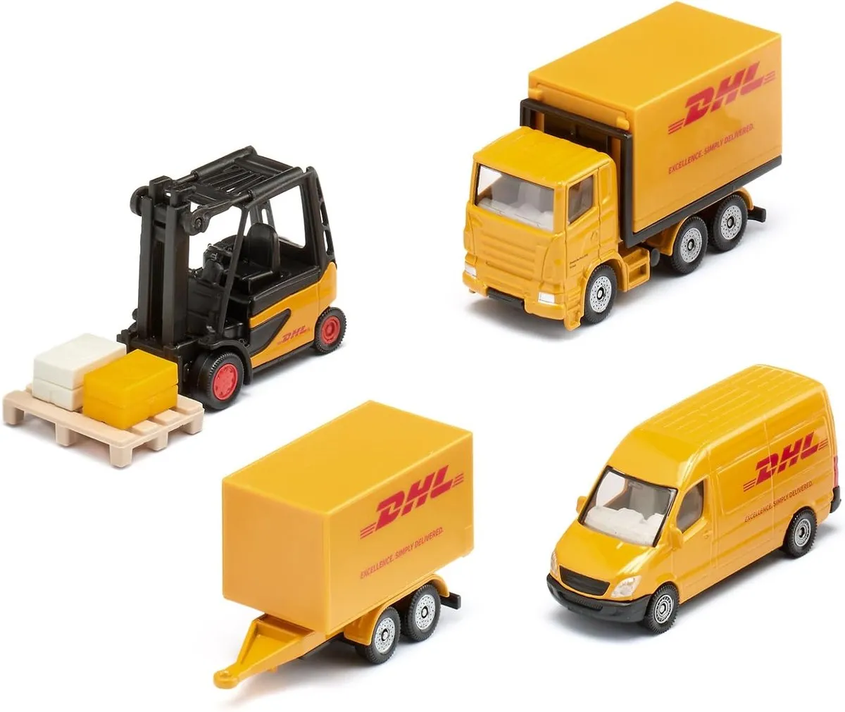 SIKU 6324 DHL Logistieke Set - 4-delig Geel