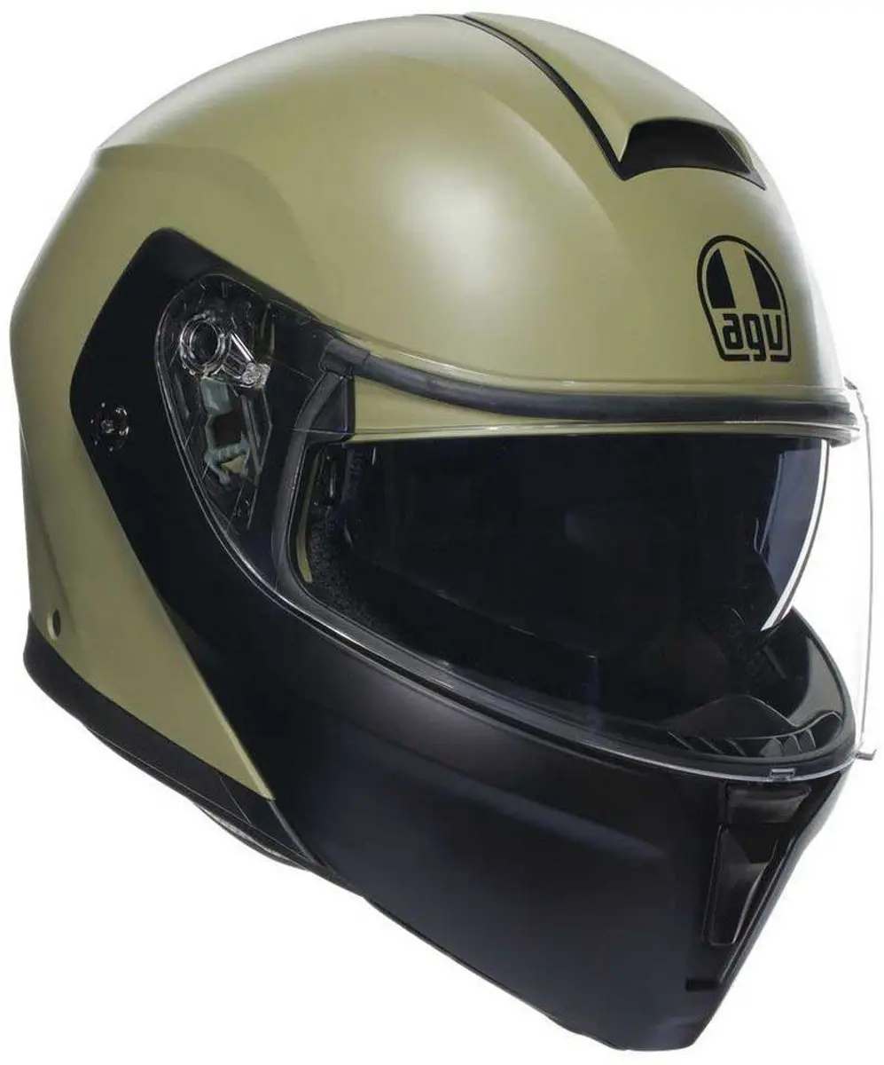 AGV Streetmodular E2206 Mplk Mono Matt Pastello Groen Zwart 010 Systeemhelm