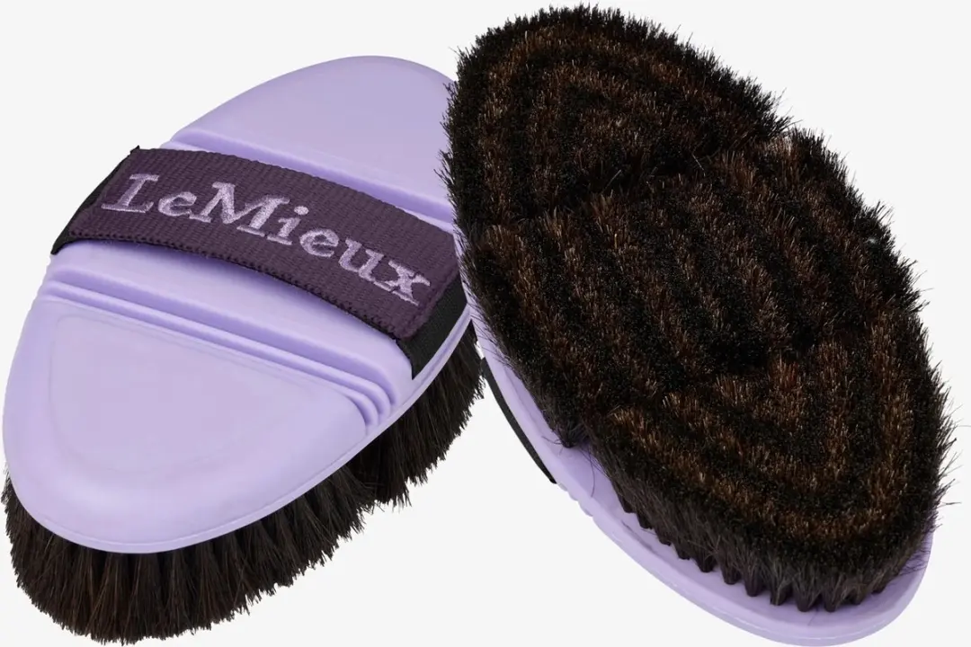 Lemieux Flexi Paardenhaar Body Brush - Zwart - afbeelding 2 van 6