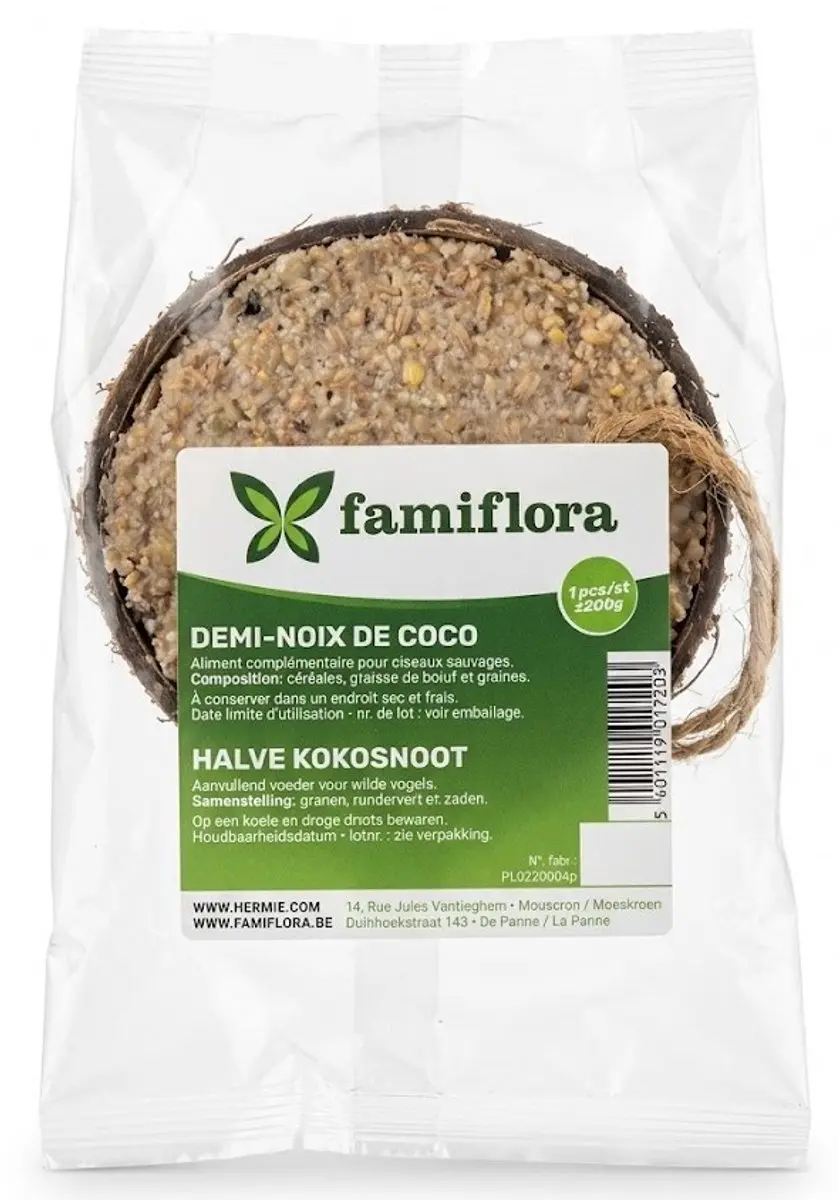 Famiflora Halve Kokosnoot Vogelfutter 8 Stuks