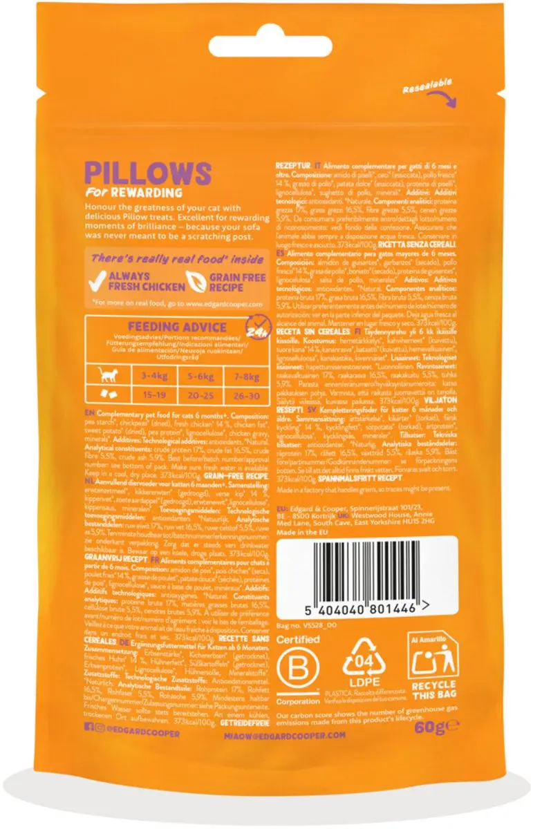 Edgard & Cooper Adult Pillows Kip 8x60g