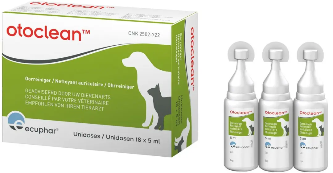 Otoclean Oorreiniger Hond & Kat 90ml - 18x5ml - afbeelding 2 van 6