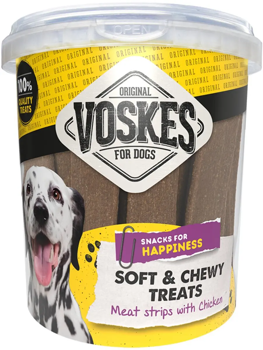 Voskes Hondensnacks Vleesstrips Kip 600g