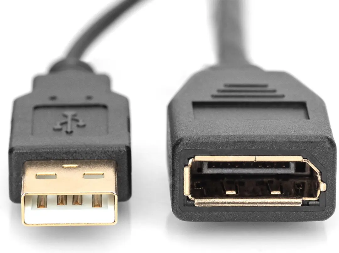 Digitus AK-330101-002-S HDMI-kabel DisplayPort/HDMI/USB - Zwart