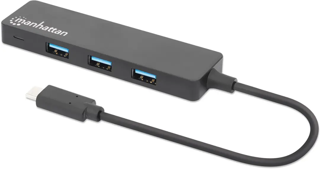 Manhattan 164924 USB 3.2 Hub 4-Poorts - Zwart - afbeelding 4 van 6