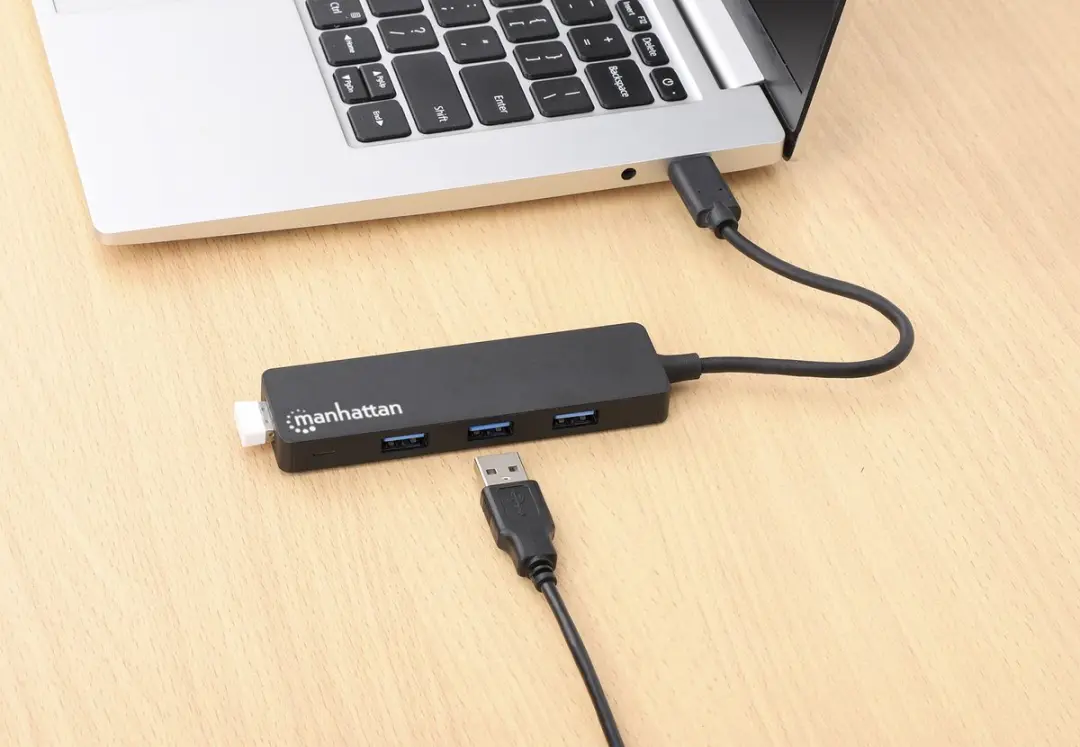 Manhattan 164924 USB 3.2 Hub 4-Poorts - Zwart - afbeelding 5 van 6