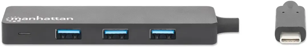 Manhattan 164924 USB 3.2 Hub 4-Poorts - Zwart - afbeelding 3 van 6