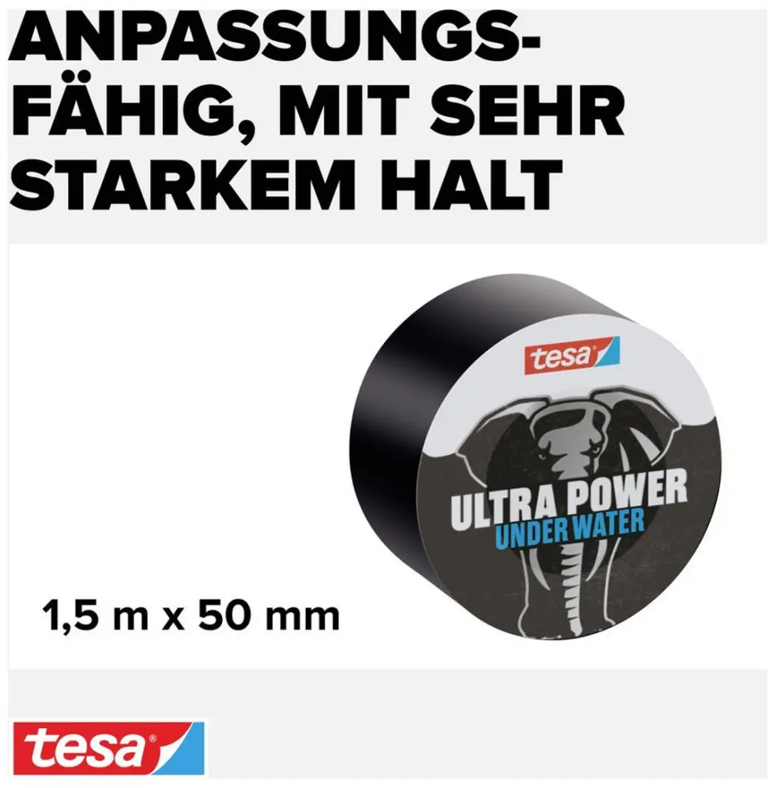Tesa Ultra Power Transparante Reparatietape 1.50x50mm - 1 Stuk