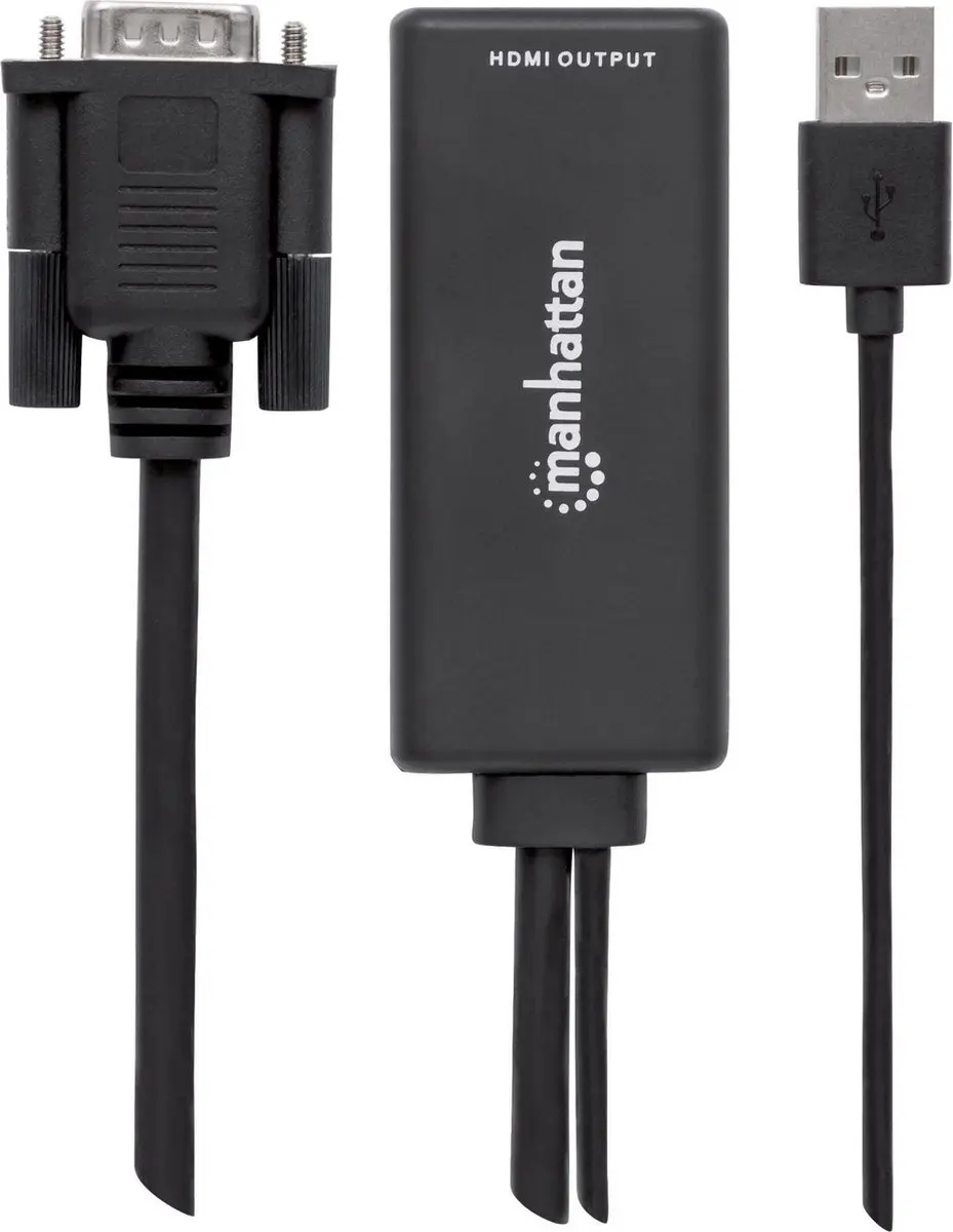 Manhattan VGA USB naar HDMI Converter 152426 - Zwart - afbeelding 6 van 6