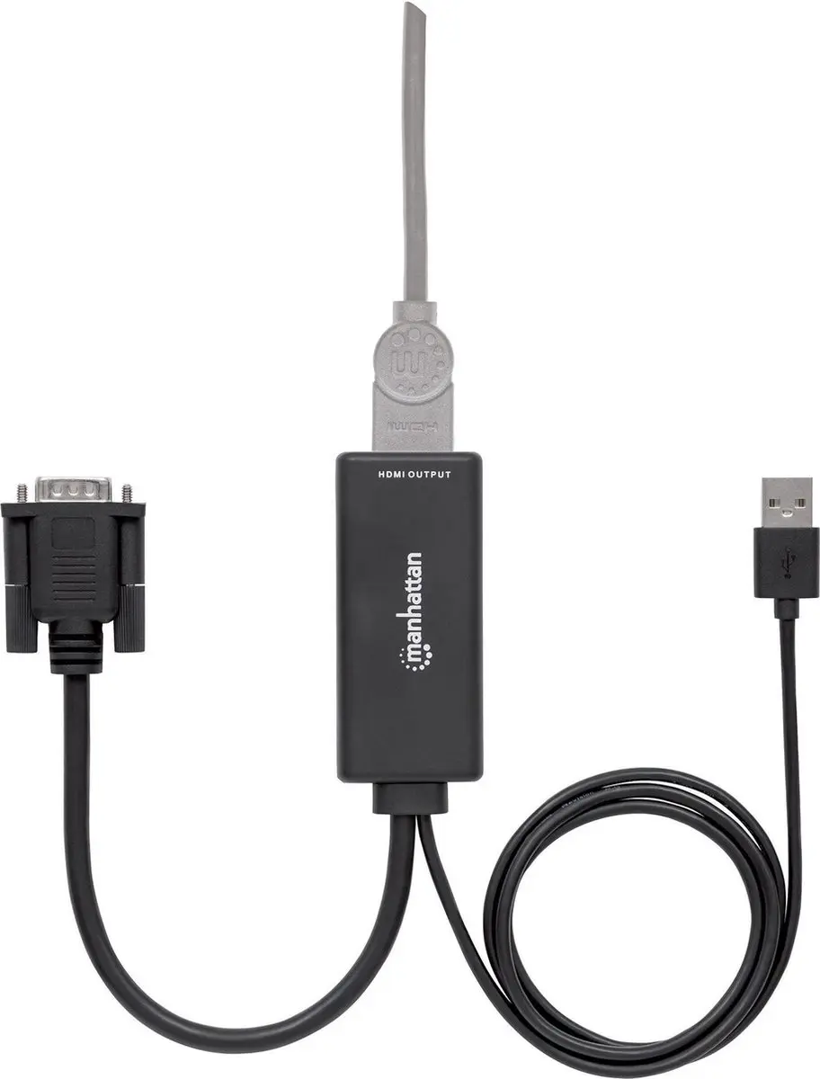 Manhattan VGA USB naar HDMI Converter 152426 - Zwart - afbeelding 2 van 6