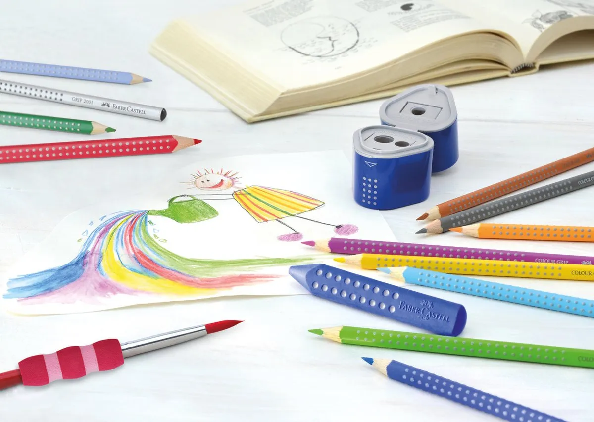 Faber-Castell Grip 2001 Kleurpotlood 3.3mm - Hel Roodblauw
