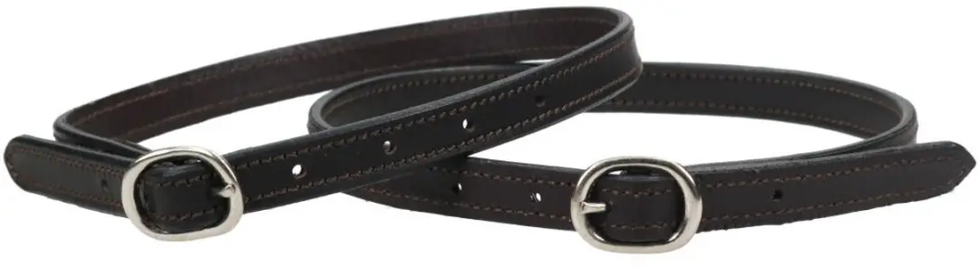 Epplejeck Luxe Leer Sporenriemen - Bruin-Zilver - 2 Stuks