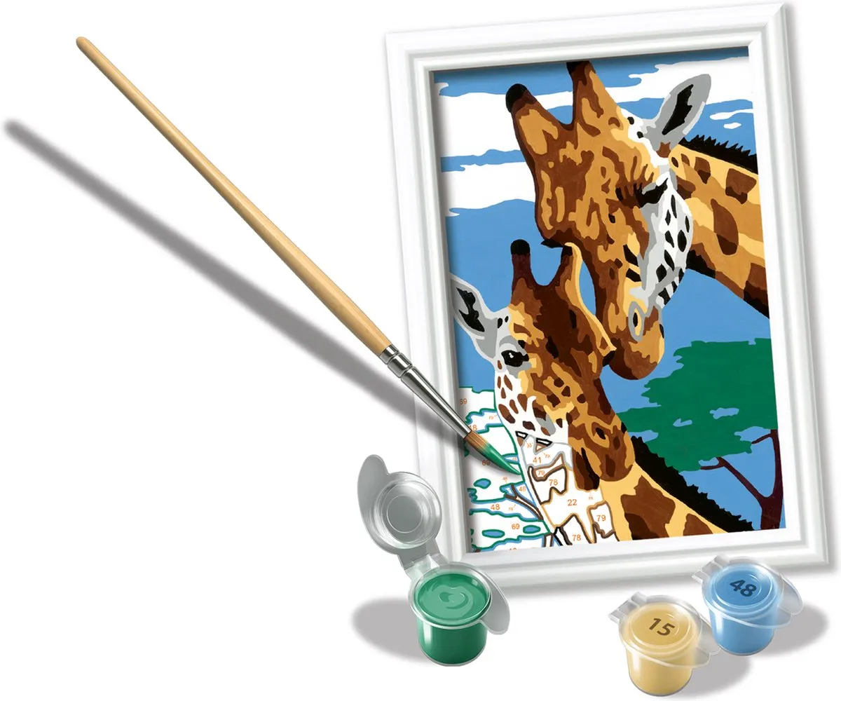 Ravensburger CreArt Cute Giraffes Schilderen op nummer - Multicolor