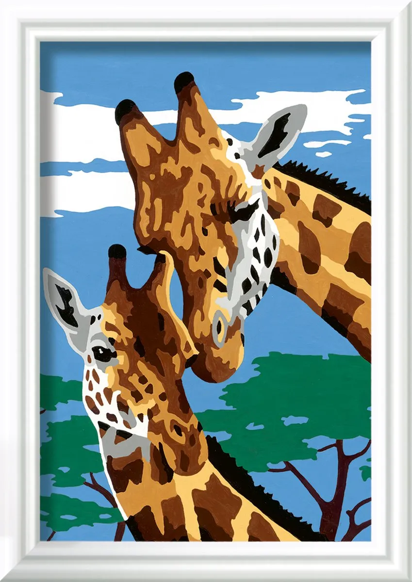 Ravensburger CreArt Cute Giraffes Schilderen op nummer - Multicolor