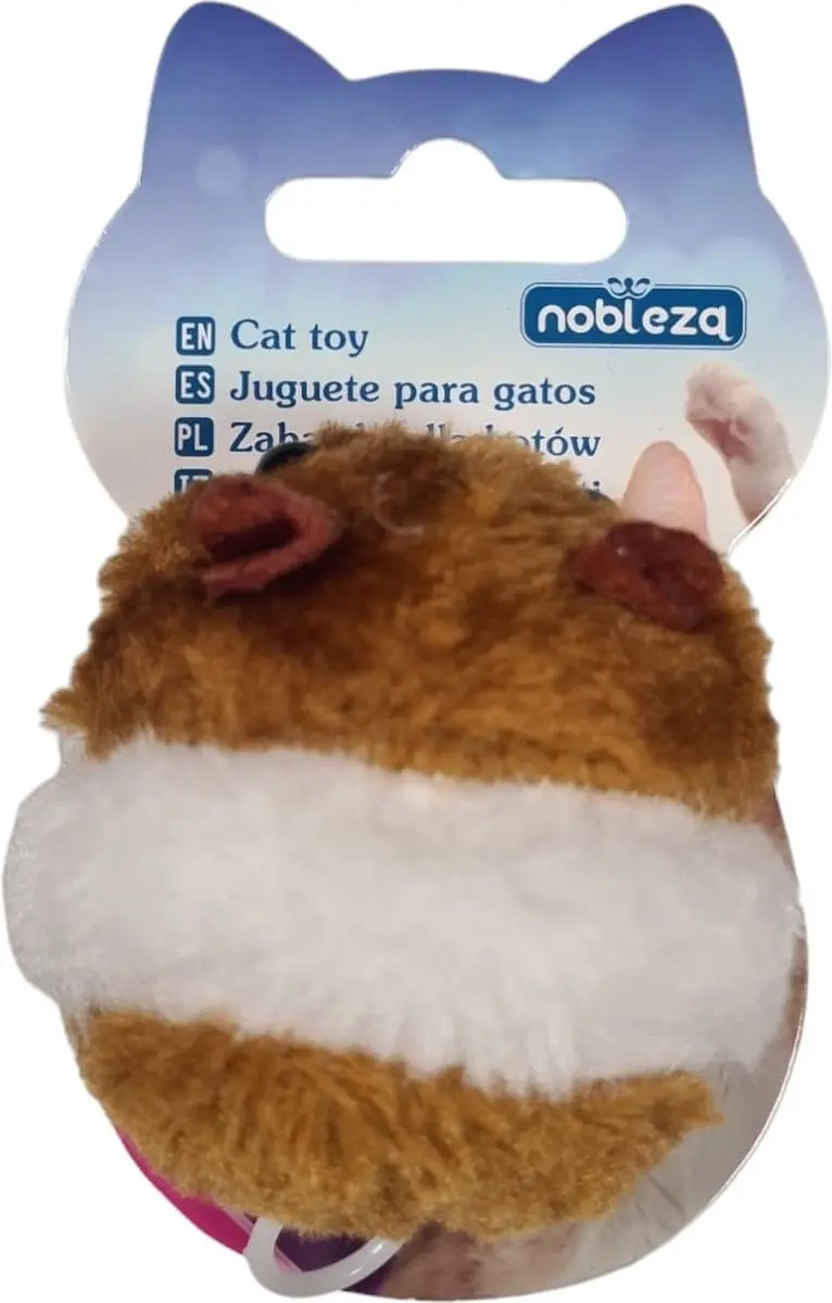 Nobleza Bewegende Speelmuis Kat - Bruin/Wit