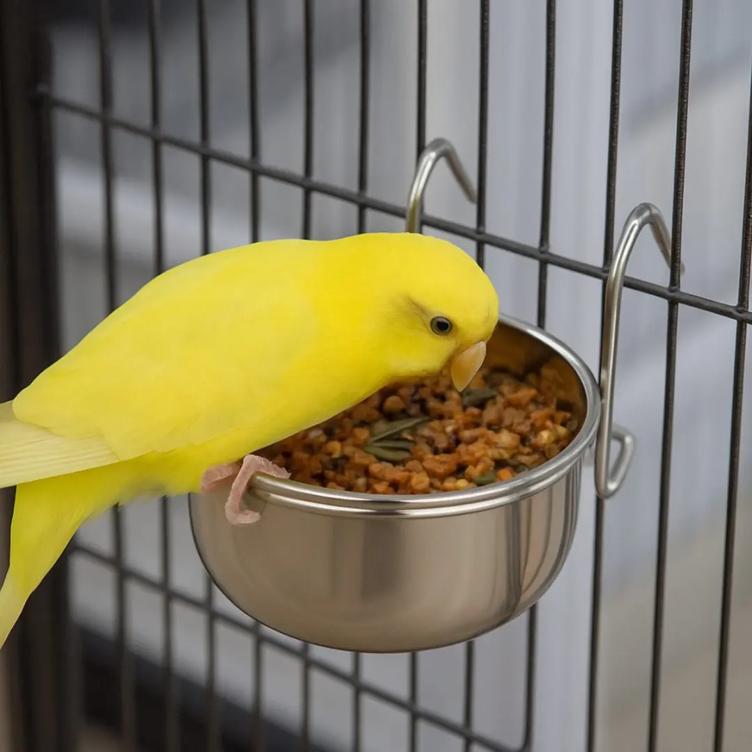 Nobleza Voerbakje Vogelkooi - RVS XS - Ø6cm