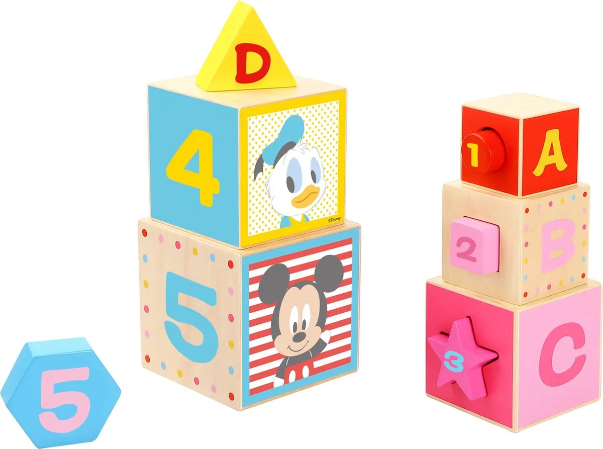Disney Mickey Houten Stapeltoren TY839 - 6 Stuks - Multicolor - afbeelding 2 van 3
