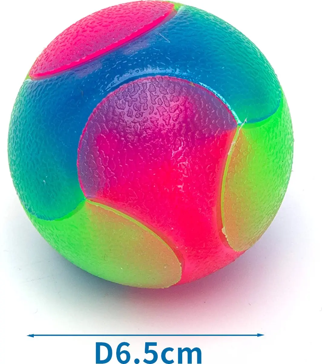 Nobleza Lichtgevende Hondenbal LED - Drijvend Rubber Ø6,5cm - Maat L