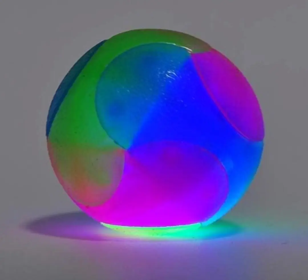 Nobleza Lichtgevende Hondenbal LED - Drijvend Rubber Ø6,5cm - Maat L