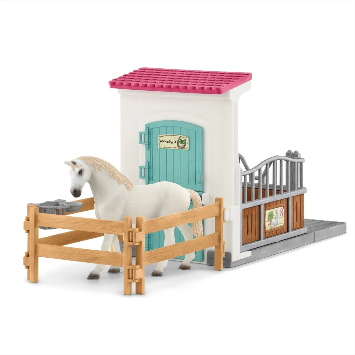 Schleich Horse Club Paardenbox Speelfigurenset 42569 - Multikleur