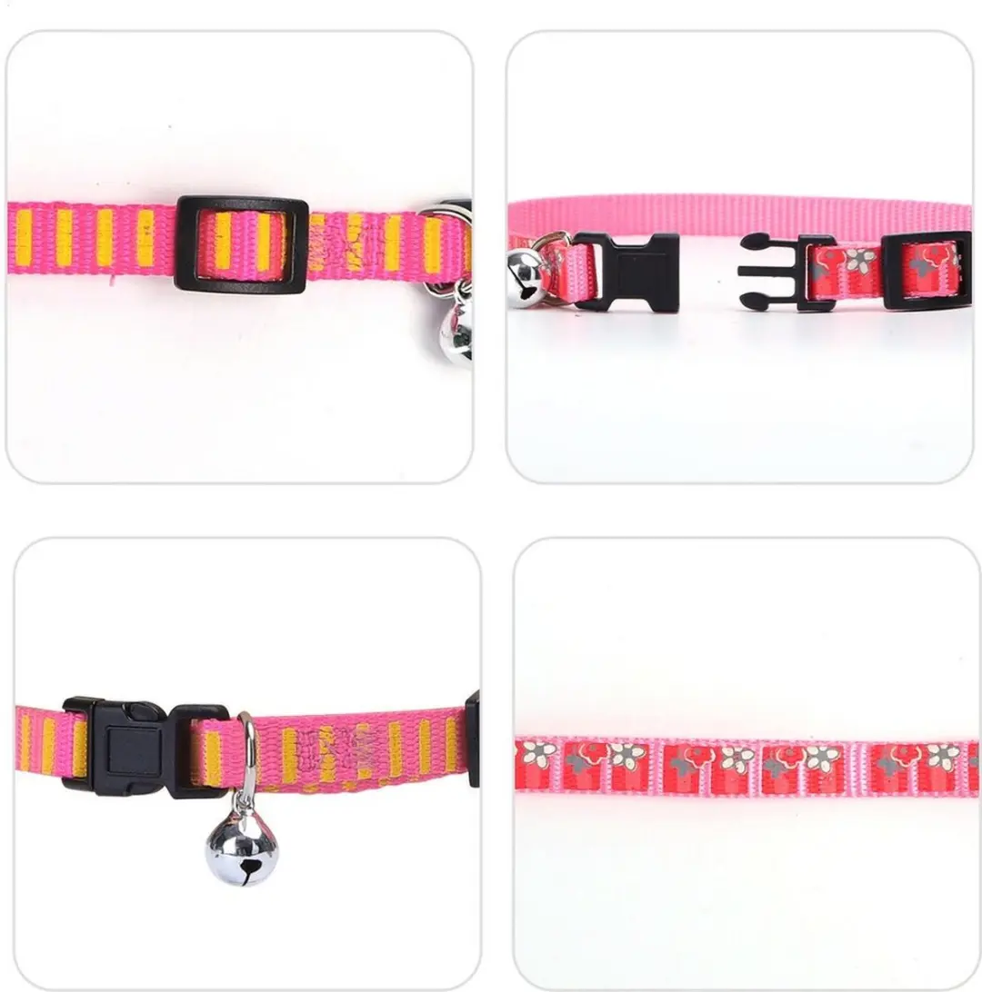 Nobleza Kattenhalsband 20-30cm - Roze/Geel