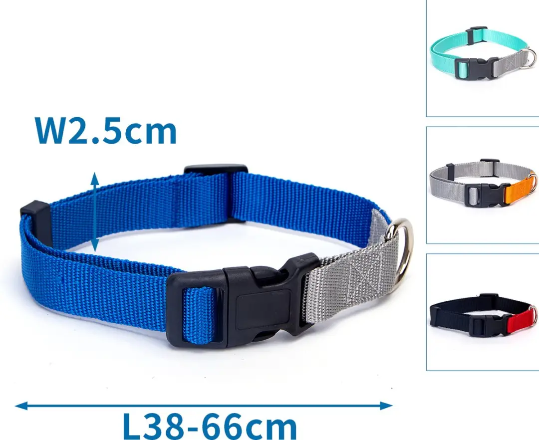 Nobleza Hondenhalsband XL - Fluorescerend Polyester - Zwart/Rood