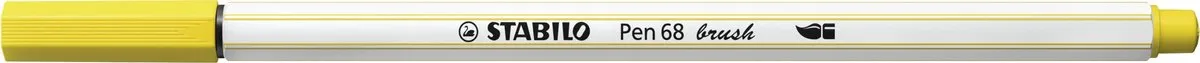 STABILO Pen 68 Brush Viltstift Geel