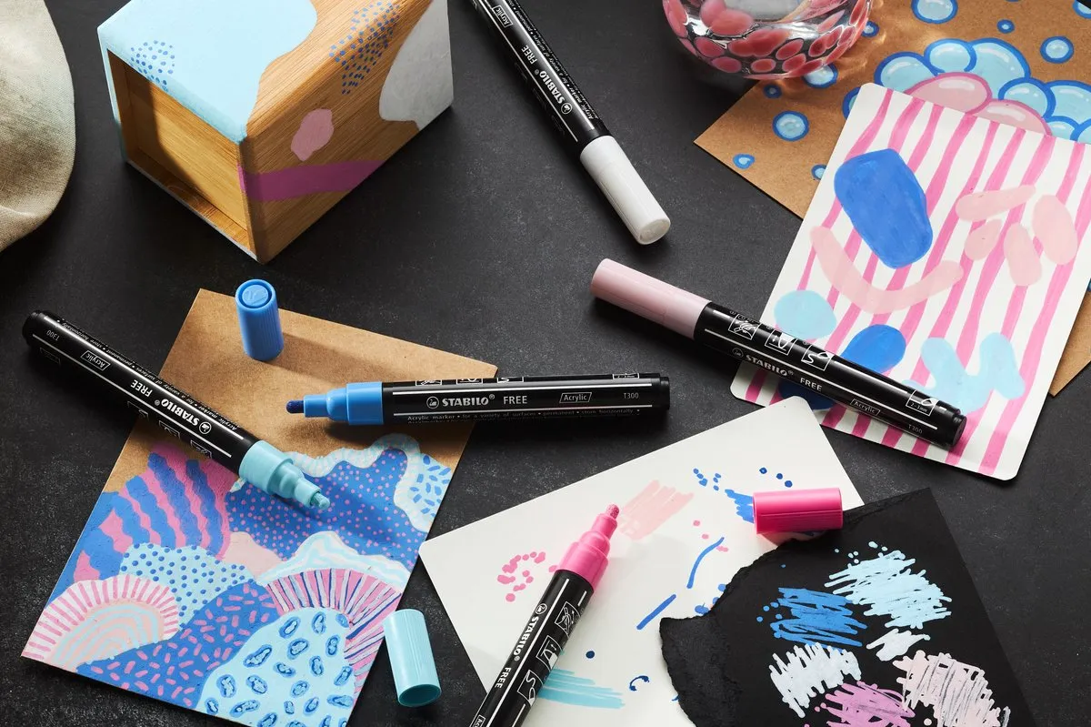 STABILO Free Acryl Marker T300 - Donker Blauw